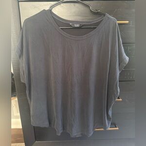 Lucky Brand Grey Black Short Sleeve Relaxed Tee